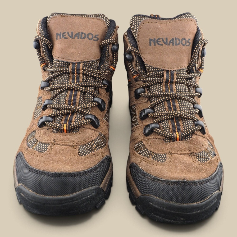 Nevados Youth Waterproof Hiking Boots Brown Suede Mesh Big Kids Size 4 Outdoor